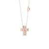 Belle Époque Pink Gold and Diamonds Necklace, 14x12mm